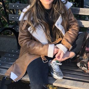 Avec Les Filles Brown and White Jacket